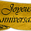500 Étiquettes "Joyeux Anniversaire" Parchemin or