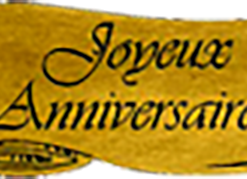 500 Étiquettes "Joyeux Anniversaire" Parchemin or