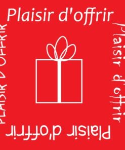 500 Étiquettes "plaisir d'offrir" Rouge