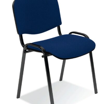Chaise Iso black tissu bleu