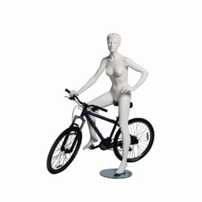 Mannequin sportif femme cycliste blanc