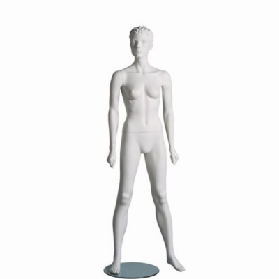 Mannequin sportif femme fitness A blanc