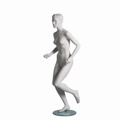 Mannequin sportif femme runner blanc