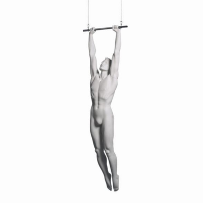 Mannequin sportif homme acrobate blanc