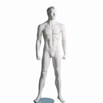 Mannequin sportif homme fitness A blanc