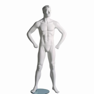 Mannequin sportif homme fitness B blanc