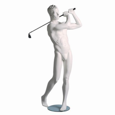 Mannequin sportif homme golfeur blanc