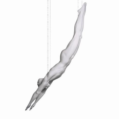 Mannequin sportif homme plongeur blanc