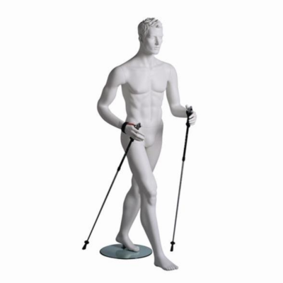 Mannequin sportif homme randonneur blanc