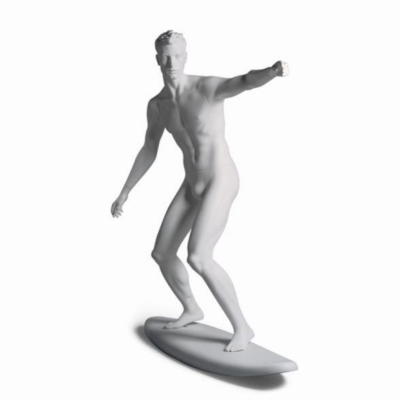 Mannequin sportif homme surfeur blanc