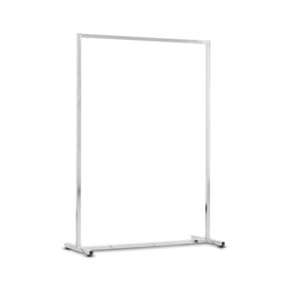 Portant droit boutique chromée L.105xP.45xH.155 cm