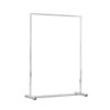 Portant droit boutique chromée L.85xP.45xH.155 cm