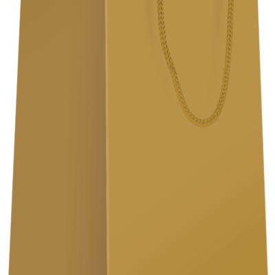 Sac bouteille Or poignées cordelières L11xP11xH39cm x20