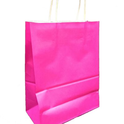 Sac papier kraft Fuchsia L22xP10xH29 cm x50