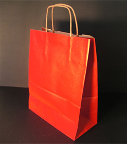 Sac papier kraft Rouge L24xP12xH31 cm x50