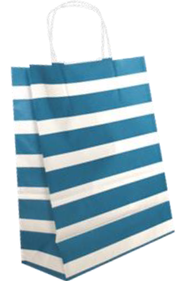 Sac papier kraft Turquoise L24xP12xH31 cm