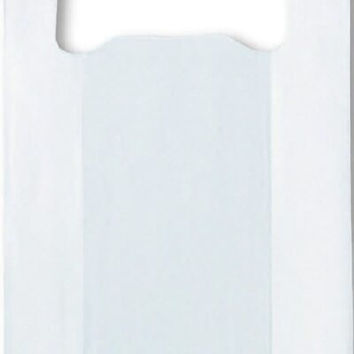 500 sacs réutilisable blancs à bretelles 33+10/10x60 cm