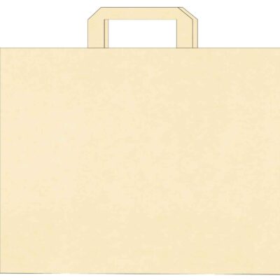 Sacs kraft poignées plates – Impression quadrichromie