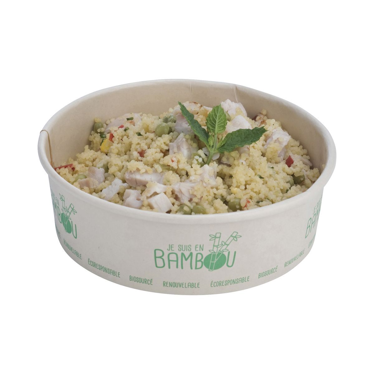 300 Bol à salade en cellulose de bambou avec enduction PE – Image 2