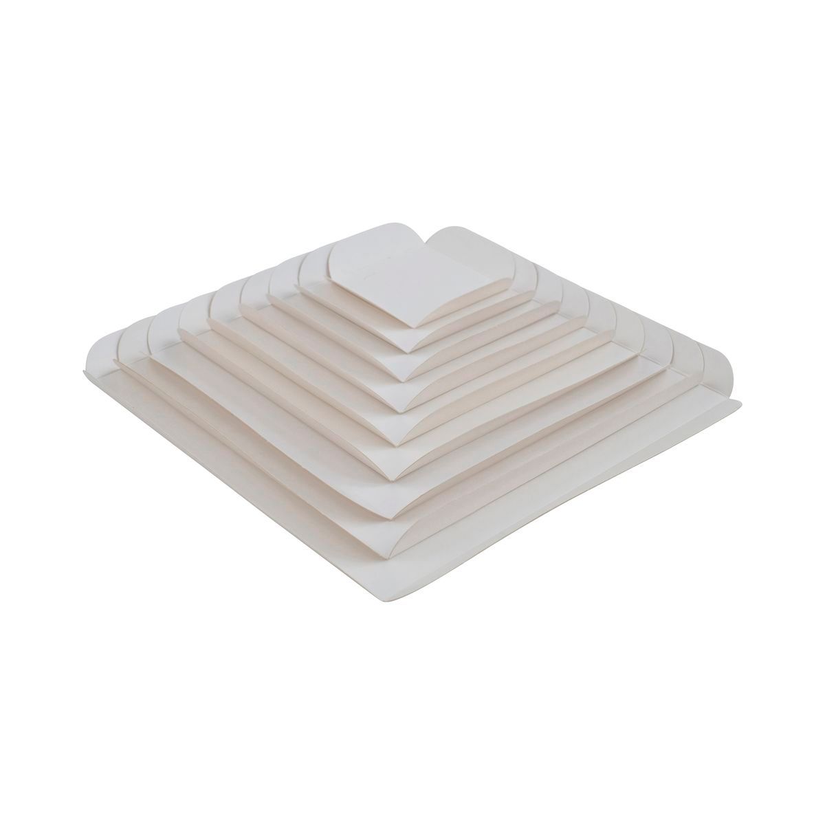 250 Carrés rainés en carton alimentaire