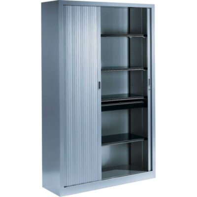 Armoire monobloc monocouleur portes à rideaux H.198 cm