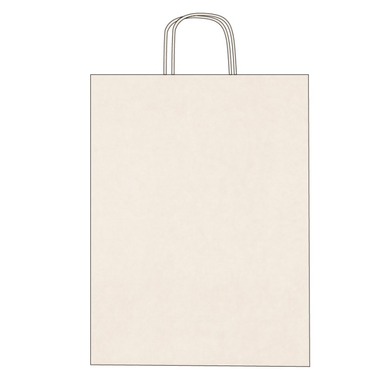 Sacs kraft poignées torsadées – Impression 1 couleur
