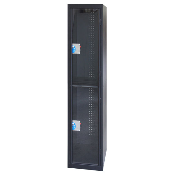 Vestiaire consigne métallique à monnayeur – portes transparentes