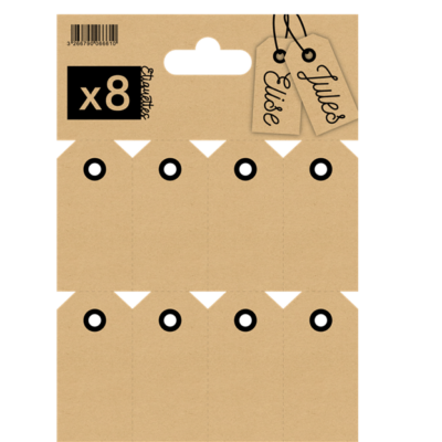 Cartes messages Kraft x8