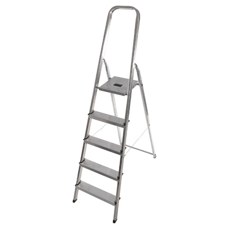 Escabeau aluminium 5 marches – Léger, robuste et pliable