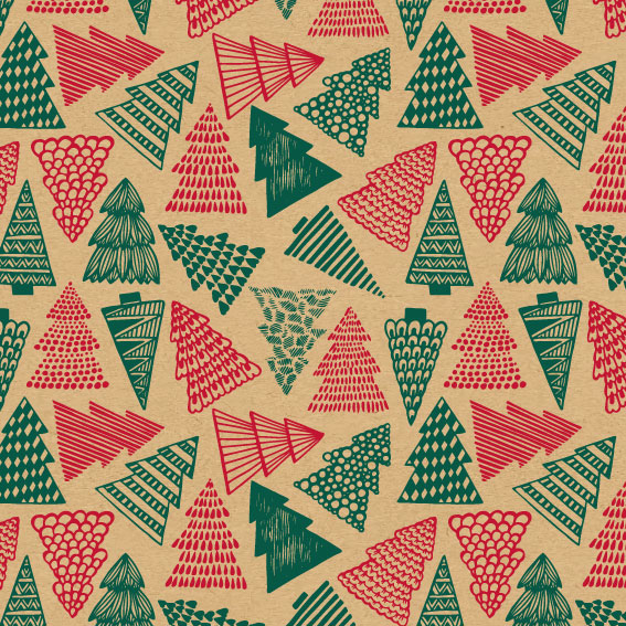 Alternative view of Sachets cadeau Forêts Noël x 250 – Kraft brun lisse 70 g/m²