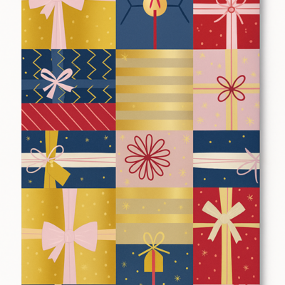 Sachets cadeau Noël Rubans d'Or x 250 – Papier couché 60 g/m²