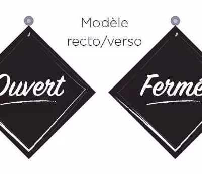 Pancartes signalétiques à ventouse – PVC – 16 × 16 cm