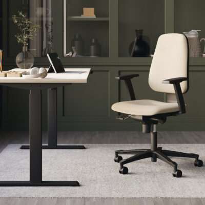 Bureau réglable en hauteur électrique assis debout 140x70 cm – plateau 25 mm